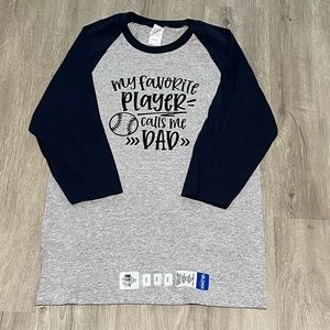 My favorite player calls me dad (baseball theme)half sleeve shirt.